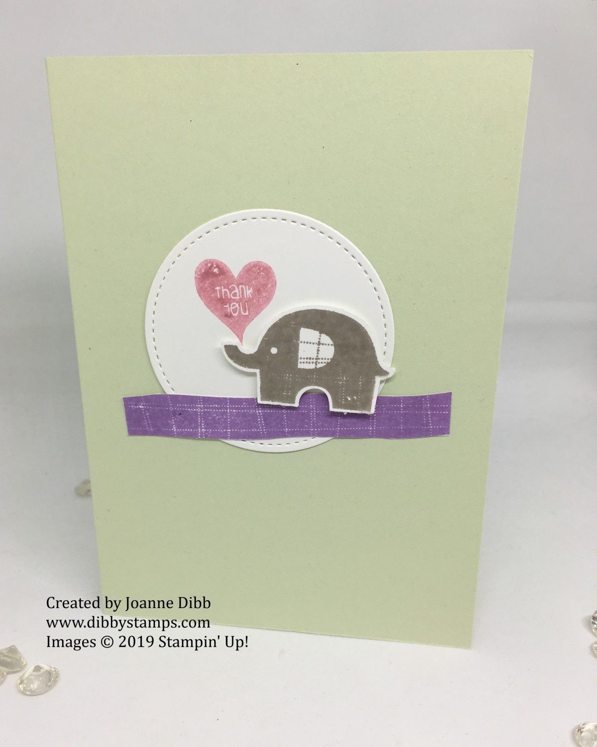 Little Elephant Thank You Card