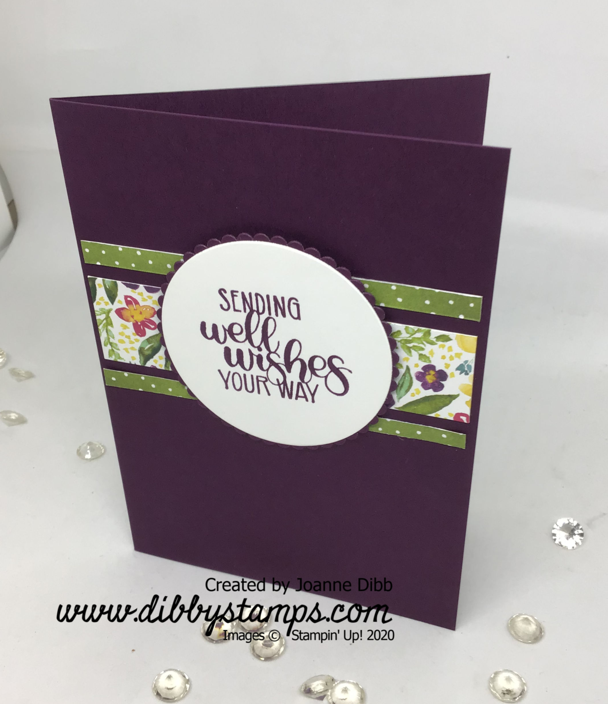 Floral Scraps Card - Blackberry Bliss